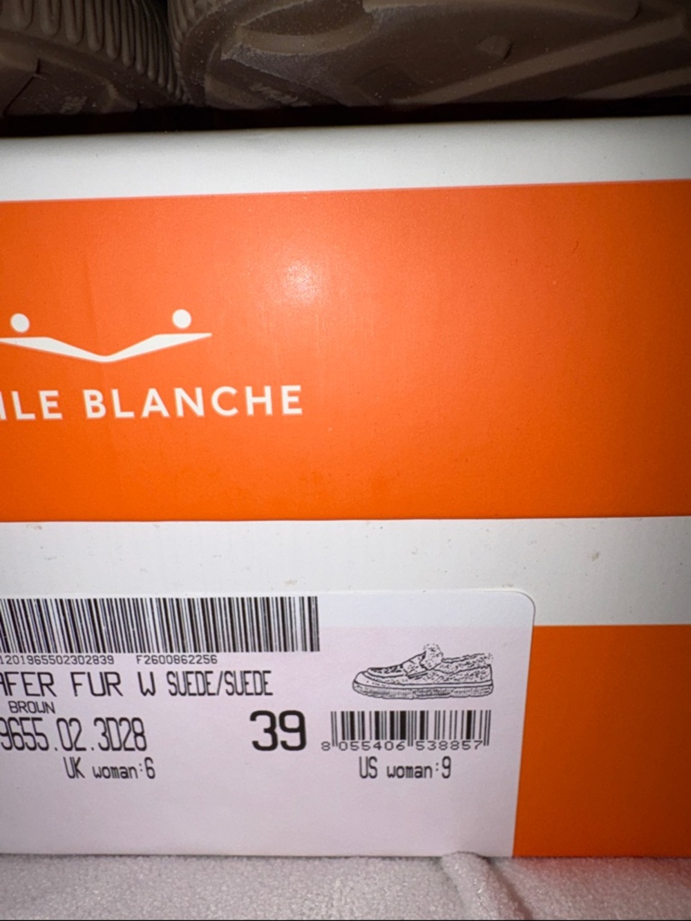 NWT VOILE BLANCHE PAN Genuine Shearling Loafer in Brown - Picture 8 of 16